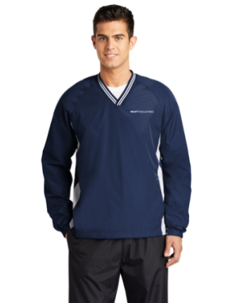 Sport-Tek® Tipped V-Neck Raglan Wind Shirt